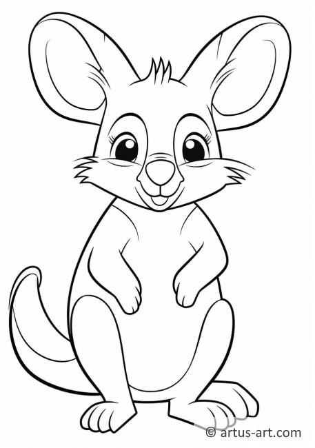 Wallaby Coloring Page